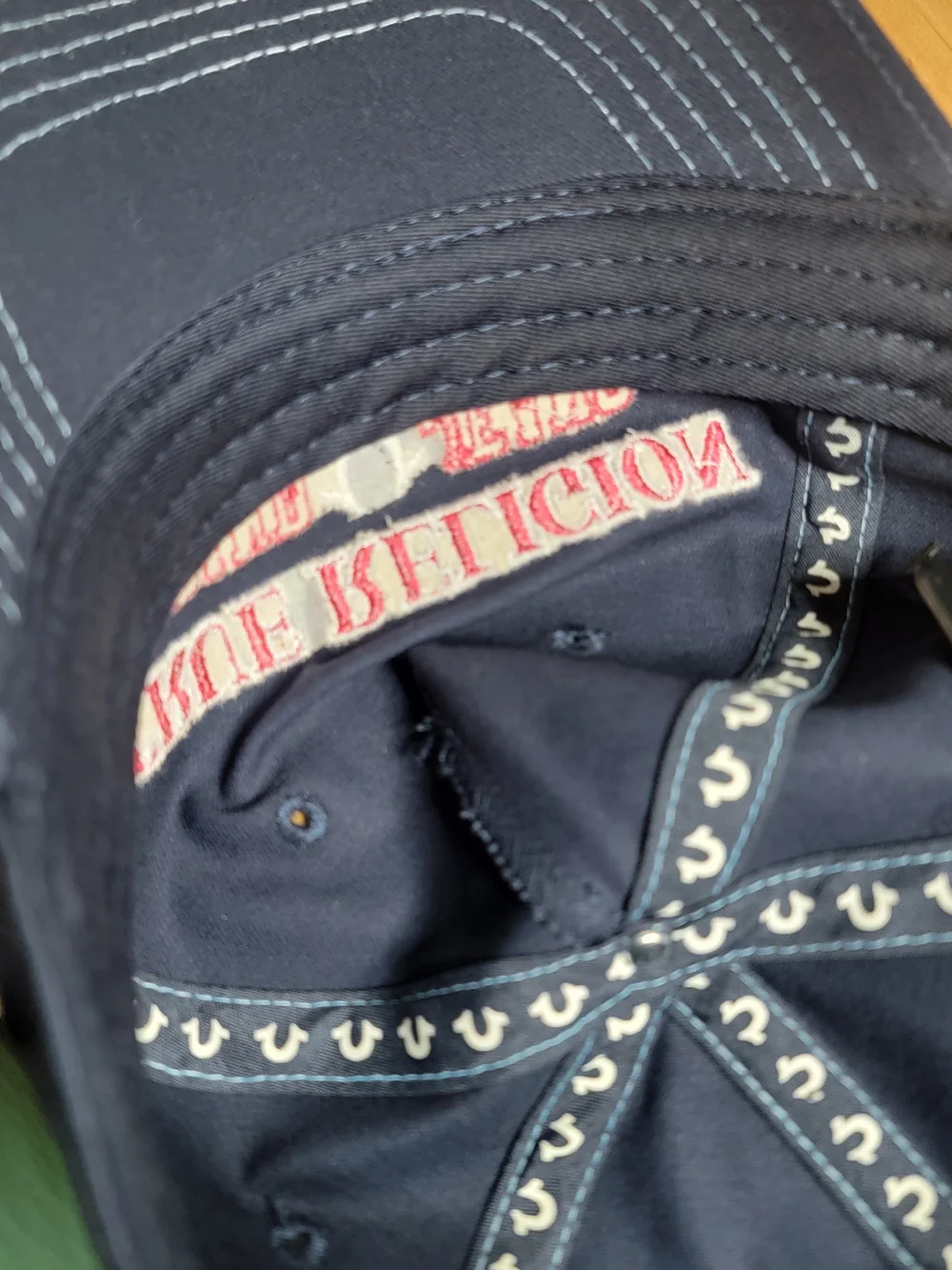 True Religion Navy Cap with Red Embroidery. New!